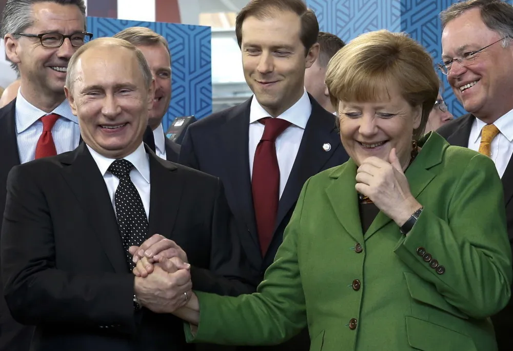 Putin Gets Flashed in Germany