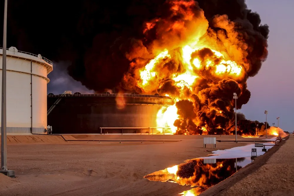ISIS Attack Puts Libya Oil Storage Tanks on Fire