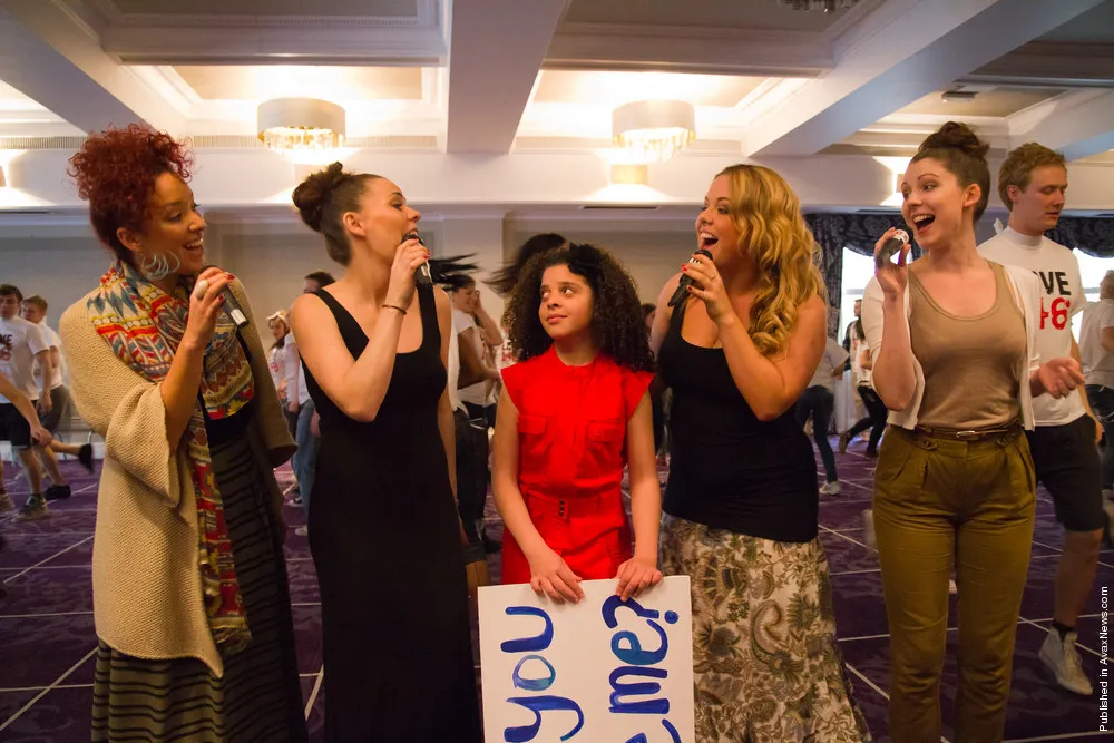 146 West End Stars Hold A Flashmob In Trafalgar Square. Part II