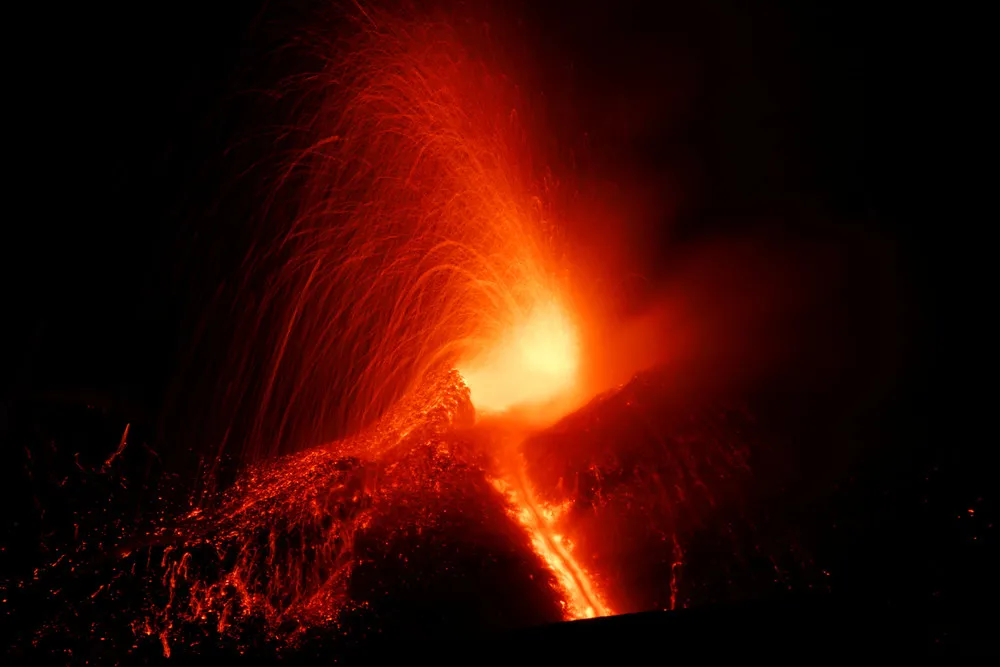 Mount Etna Erupts