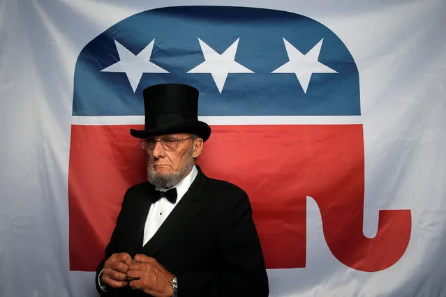 This year's Republican National Convention and Democratic National Convention both saw passionate delegates in outrageous costumes – but that's where the similarities mostly end. Reuters photographer Jim Young gives a look at what it's like to be on the convention floor and talks to the delegates who make the conventions memorable. Here: George Engelbach, delegate from Missouri, Impersonator of former U.S. President Abraham Lincoln, poses for a photograph at the Republican National Convention in Cleveland, Ohio, United States July 20, 2016. Engelbach's message to the presidential nominee is: “I hope you will appoint all Conservative Supreme Court Justices”. (Photo by Jim Young/Reuters)