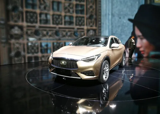 An Infiniti Q30 is pictured during the media day at the Frankfurt Motor Show (IAA) in Frankfurt, Germany, September 15, 2015. (Photo by Kai Pfaffenbach/Reuters)