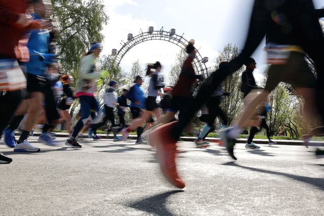General view of athletes during the Vienna city marathon on April 6, 2025 in Vienna, Austria. (Photo by Lisa Leutner/Reuters)