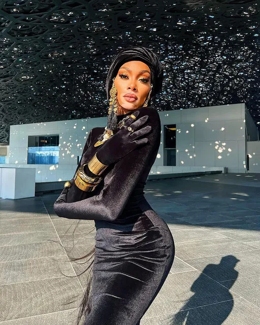 Canadian fashion model Winnie Harlow in the last decade of November 2022 jokes she “louvres” her fans from inside the famed museum. (Photo by winnieharlow/Instagram)