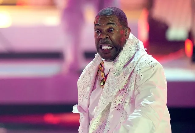 American rapper Busta Rhymes performs a medley at the BET Awards on Sunday, June 25, 2023, at the Microsoft Theater in Los Angeles. (Photo by Mark Terrill/AP Photo)