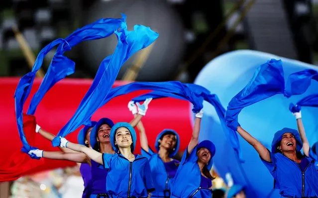 Entertainers perform during the opening ceremony of the Tokyo 2020 Paralympic Games at the Olympic Stadium on August 24, 2021 in Tokyo, Japan. (Photo by Lisi Niesner/Reuters)