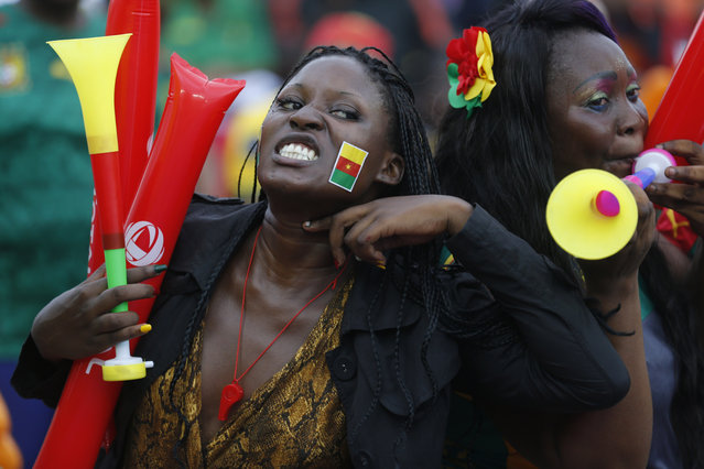 Football Soccer, African Cup of Nations, Final, Egypt vs Cameroon, Stade d'Angondjé, Libreville, Gabon on February 5, 2017.Cameroon fan before the match. (Photo by Amr Abdallah Dalsh/Reuters/Livepic)