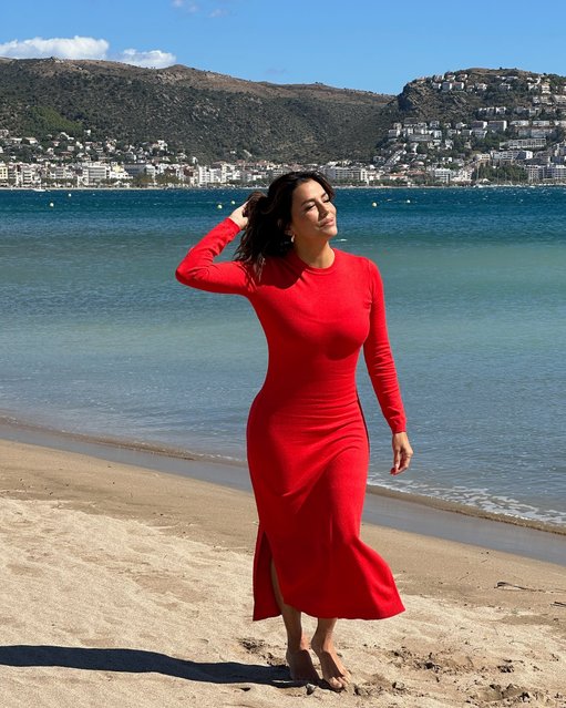 American actress Eva Longoria is red hot in Spain in the second decade of September 2024. (Photo by evalongoria/Instagram)