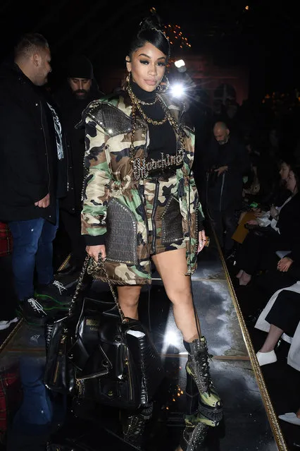 Saweetie attends the Moschino fashion show on February 20, 2020 in Milan, Italy. (Photo by Daniele Venturelli/Daniele Venturelli/Getty Images)
