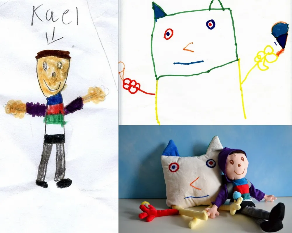 Artist Wendy Tsao Transforms Kids Drawings Into Plush Toys