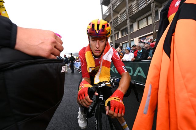 Tobias Halland Johannessen of Norway and Team Uno-X Mobility reacts after the 112th Tour de France 2025, Stage 14 a 182.6km stage from Pau to Luchon-Superbagneres 1794m / #UCIWT / on July 19, 2025 in Luchon-Superbagneres, France. (Photo by Tim de Waele/Getty Images)