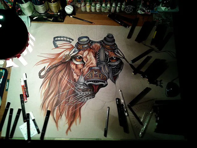 Steampunk Lion By Paula Duta