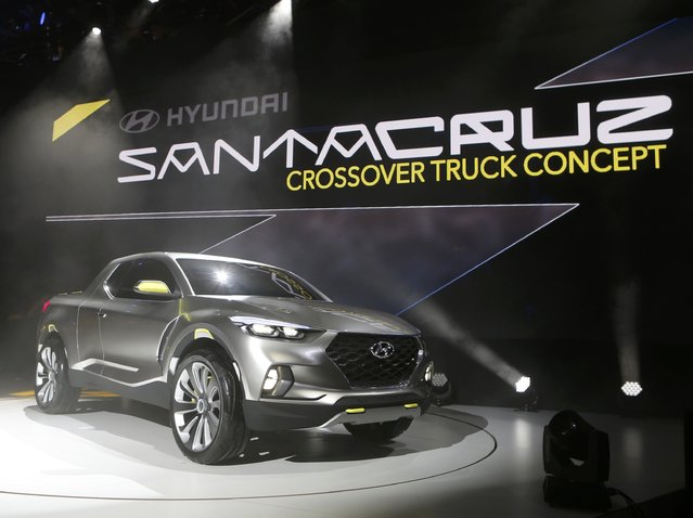 The Hyundai Santa Cruz crossover concept truck is displayed during the first press preview day of the North American International Auto Show in Detroit, Michigan January 12, 2015. (Photo by Rebecca Cook/Reuters)