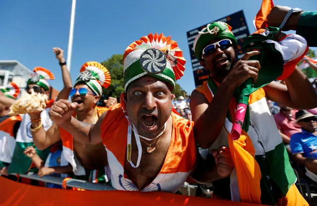 Indian cricket fans at the Brightside Ground for the England vs India third international T20 match in Bristol, Britain on July 8, 2018. (Photo by Ed Sykes/Action Images via Reuters)
