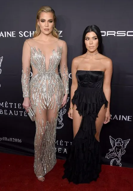 Khloe Kardashian and Kourtney Kardashian attend the 2016 Angel Ball hosted by Gabrielle's Angel Foundation For Cancer Research on November 21, 2016 in New York City. (Photo by Jamie McCarthy/Getty Images for Gabrielle's Angel Foundation)