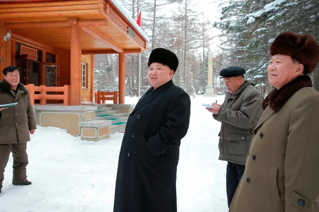 North Korean leader Kim Jong Un gives guidance during his visit to various fields of Samjiyon County in this undated photo released by North Korea's Korean Central News Agency (KCNA) in Pyongyang November 28, 2016. (Photo by Reuters/KCNA)