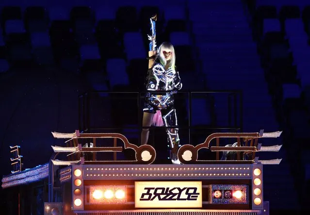 An entertainer performs during the opening ceremony of the Tokyo 2020 Paralympic Games at the Olympic Stadium on August 24, 2021 in Tokyo, Japan. (Photo by Lisi Niesner/Reuters)