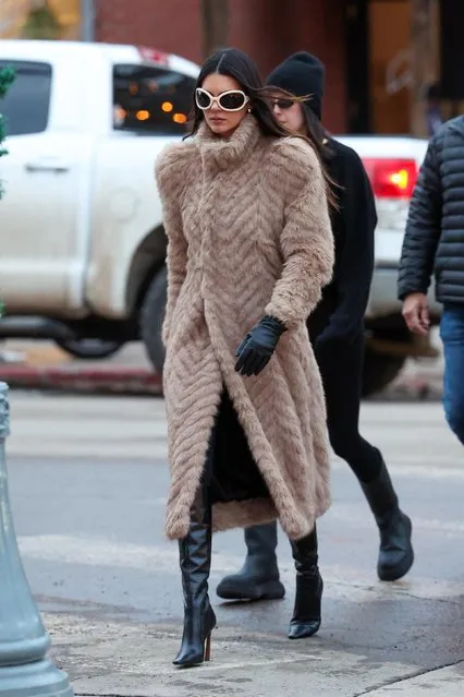 American model Kendall Jenner made Aspen, CO her runway on December 18, 2023. (Photo by Backgrid USA)