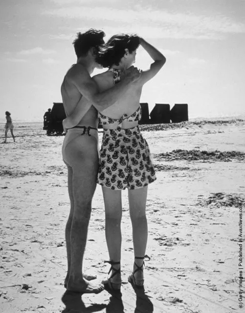 A couple on holiday in Le Touquet, France, 1947