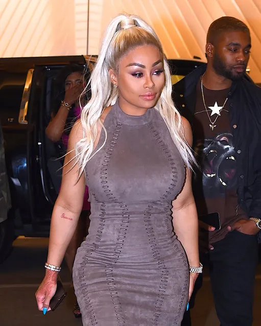 Blac Chyna seen out in Manhattan on  April 16, 2017 in New York City. (Photo by Robert Kamau/GC Images)