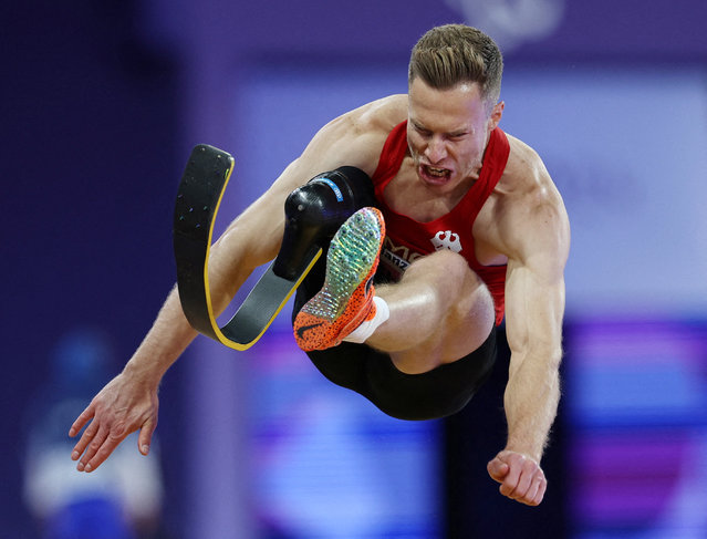 Markus Rehm of Germany in action in the men's long jump at the Paris Olympics on September 4, 2024. (Photo by Umit Bektas/Reuters)