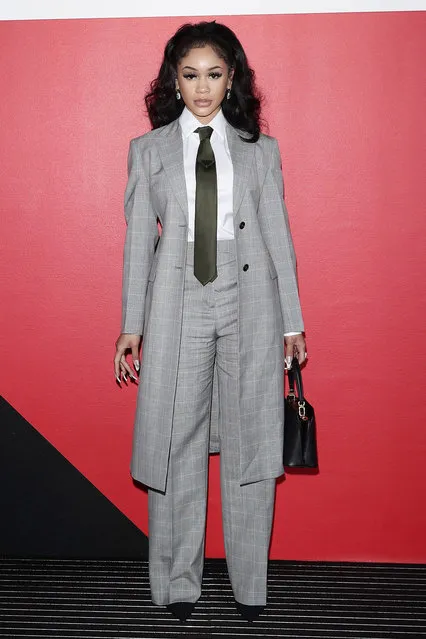 Saweetie attends the Prada show during Milan Fashion Week Fall/Winter 2020/2021 on February 20, 2020 in Milan, Italy. (Photo by Vittorio Zunino Celotto/Getty Images for Prada)