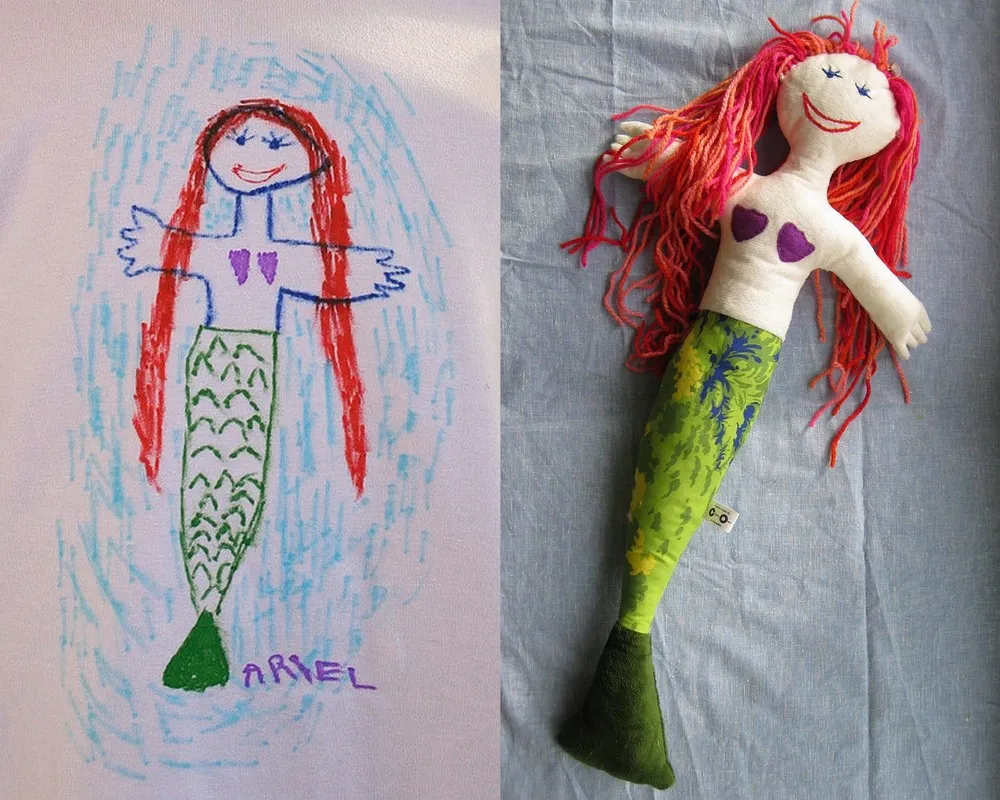 Artist Wendy Tsao Transforms Kids Drawings Into Plush Toys