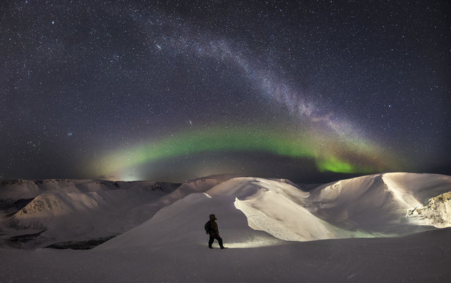 Vitaly Istomin, 26, spent several nights in freezing conditions under the stars in northern Russia’s Khibiny Mountains to capture the aurora’s “rainbows”. (Photo by Vitaly Istomin/Caters News Agency)