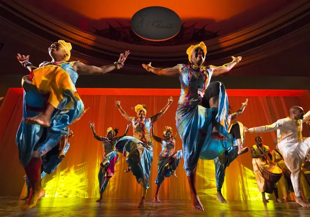 Cultural performers dance during the ANOC Awards 2015 held at DAR Constitution Hall October 29, 2015 in Washington, DC. (Photo by Molly Riley/Getty Images for ANOC)