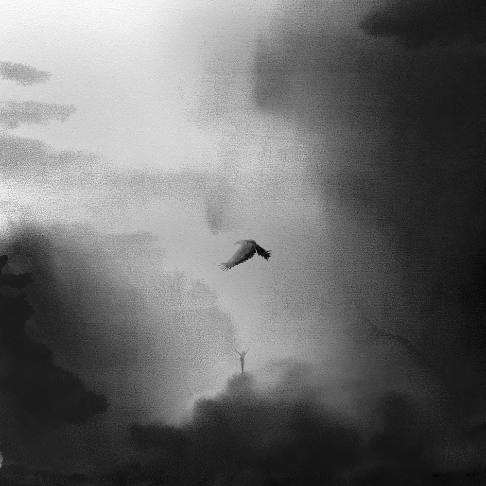 Black and White Watercolors by Artist Elicia Edijanto