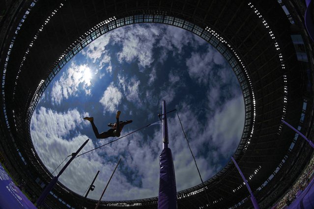 Germany's athlete Leo Neugebauer competes in the men's decathlon pole vault Group A during the World Athletics Championships in Tokyo on September 21, 2025. (Photo by Kirill Kudryavtsev/AFP Photo)