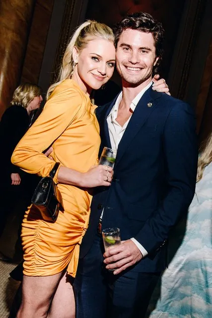 American country pop singer Kelsea Ballerini and American actor Chase Stokes at the party celebrating the Broadway Premiere of “Shucked” held at Capitale on April 4, 2023 in New York City. (Photo by Nina Westervelt/Variety via Getty Images)