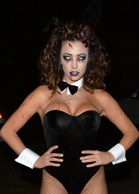 Pascal Craymer in the bunny costume attends the Halloween Party on October 28, 2016 in London, England. (Photo by Palace Lee/Rex Features/Shutterstock)