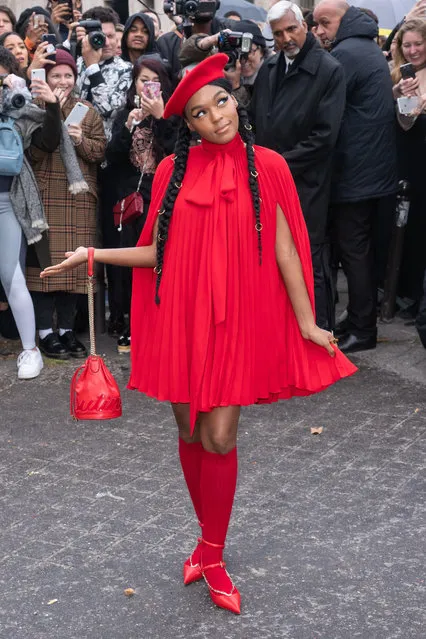 Celebs attending the Valentino show as part of the Paris Fashion Week Womenswear Fall/Winter 2019/2020 in Paris, France on March 3, 2019. Pictured: Janelle Monae. (Photo by Splash News and Pictures)