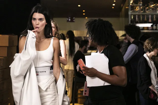 Model Kendall Jenner is seen backstage at the Alexander Wang fashion show in New York, Friday, May 31, 2019, in New York. (Photo by Jeenah Moon/AP Photo)
