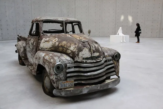 Unbaled Truck exhibited by American artist Charles Ray at the Centre Pompidou in Paris, France on February 15, 2022. A 50 year career explores his interest in shapes. (Photo by Michel Ginies/SIPA Press/Rex Features/Shutterstock)