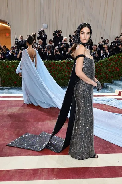 American model Lily Aldridge attends The 2022 Met Gala Celebrating “In America: An Anthology of Fashion” at The Metropolitan Museum of Art on May 02, 2022 in New York City. (Photo by Jamie McCarthy/Getty Images/AFP Photo)