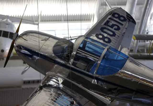 A Globe Swift two-seat aircraft is seen on display at the Udvar-Hazy Smithsonian National Air and Space Annex Museum in Chantilly, Virginia August 28, 2015. (Photo by Gary Cameron/Reuters)
