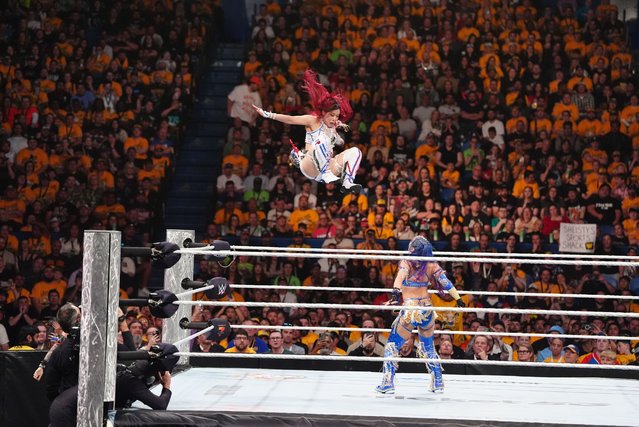Iyo Sky in action against Kairi Sane during Crown Jewel at RAC Arena on October 11, 2025 in Perth, Australia. (Photo by Georgiana Dallas/WWE via Getty Images)