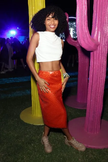 American actress Yara Shahidi attends NYLON House in the Desert 2023, Presented by Samsung Galaxy in Palm Springs, California on April 14, 2023. (Photo by Chelsea Lauren/Rex Features/Shutterstock for BDG)