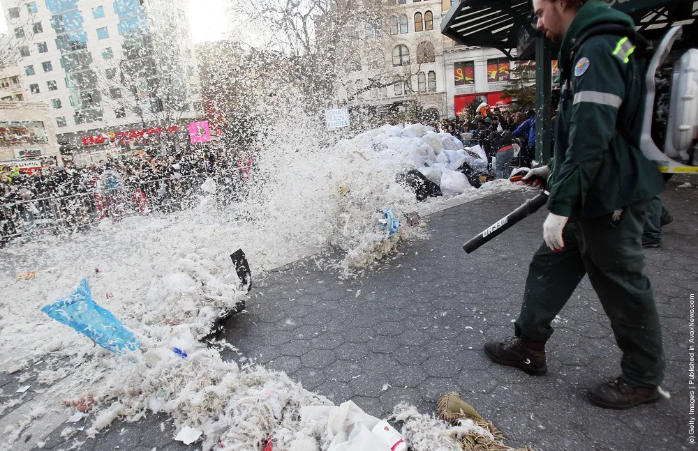 Group Pillow Fight Takes Place In Manhattan's Union Square