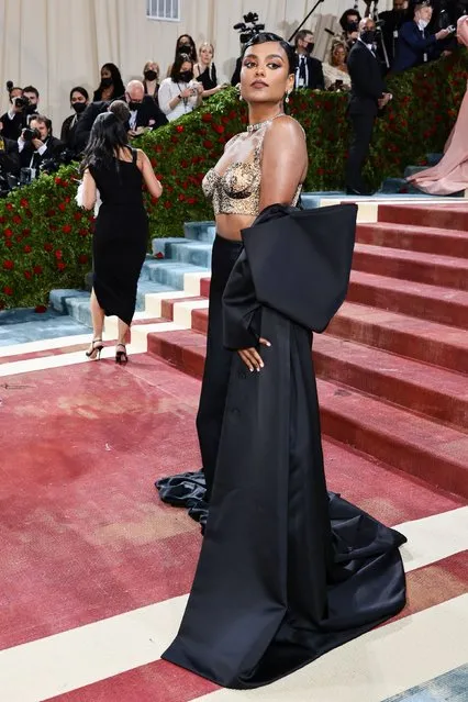 British actress Simone Ashley attends The 2022 Met Gala Celebrating “In America: An Anthology of Fashion” at The Metropolitan Museum of Art on May 02, 2022 in New York City. (Photo by Jamie McCarthy/Getty Images/AFP Photo)