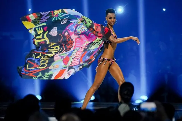 Zozibini Tunzi, of South Africa, who eventually won the competition, is seen during the swimwear portion of Miss Universe pageant at Tyler Perry Studios in Atlanta, Georgia, U.S. December 8, 2019. (Photo by Elijah Nouvelage/Reuters)
