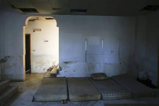 Mattresses used by migrants are seen at the lobby of a deserted hotel on the Greek island of Kos, August 12, 2015. (Photo by Alkis Konstantinidis/Reuters)