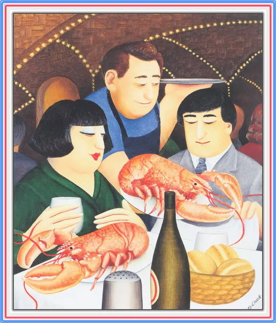 The Lobsters. Artwork by Beryl Cook