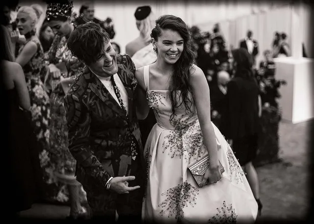 Andrew Bevan and Hailee Steinfeld attend the Costume Institute Gala for the “PUNK: Chaos to Couture” exhibition. (Photo by Andrew H. Walker)