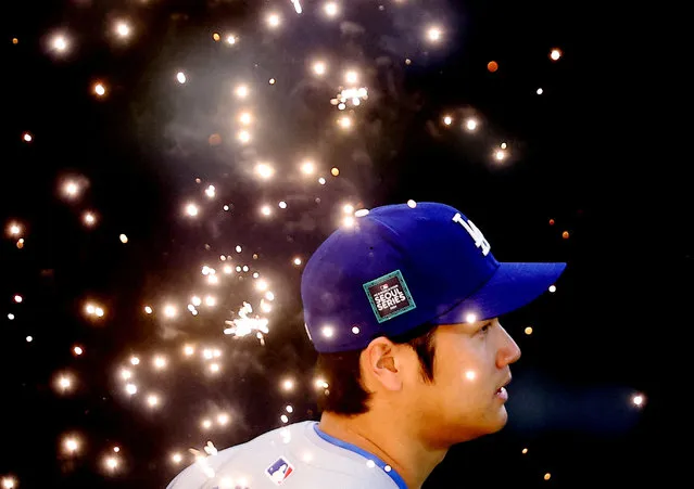 Los Angeles Dodgers' Shohei Ohtani walks out before their MLB game against the San Diego Padres in Seoul, South Korea, March 20, 2024. (Photo by Kim Hong-Ji/Reuters)