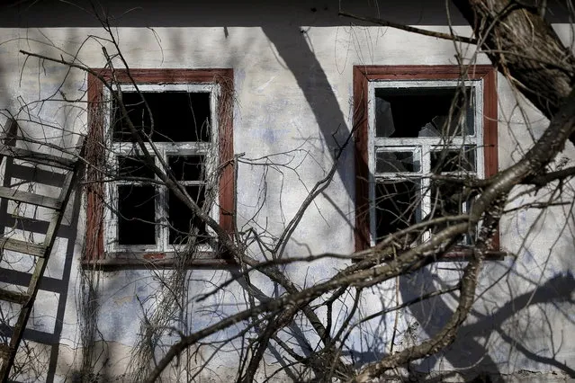 A house is seen in the abandoned village of Zalesye near the Chernobyl nuclear power plant in Ukraine on March 28, 2016. (Photo by Gleb Garanich/Reuters)