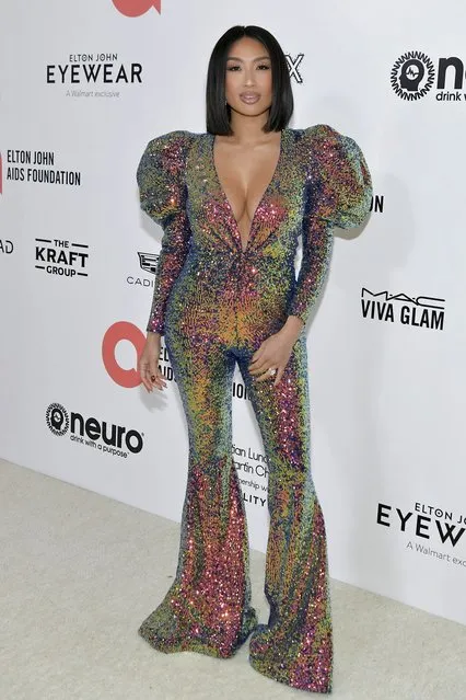 American television host Jeannie Mai Jenkins attends Elton John AIDS Foundation's 30th Annual Academy Awards Viewing Party on March 27, 2022 in West Hollywood, California. (Photo by Rodin Eckenroth/WireImage)