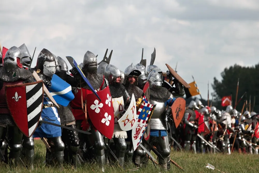 Reenactment of the Battle of Agincourt in Northern France
